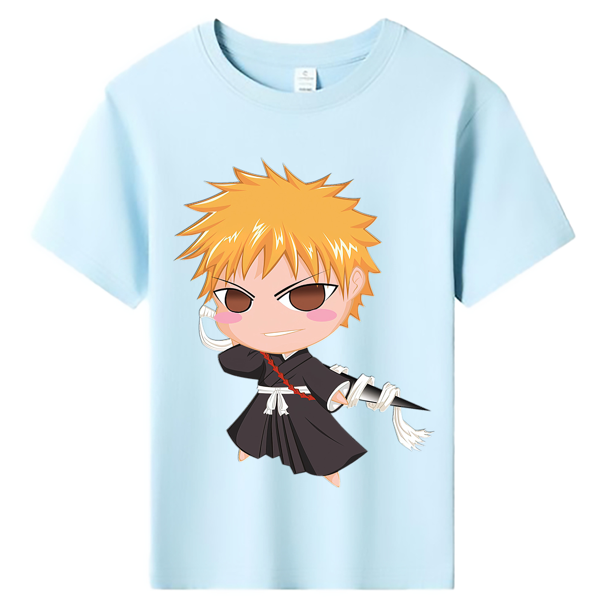 （画像用） ブリーチ 黒崎一護（くろさき いちご）BLEACH Kurosaki Ichigo 綿100％キッズTシャツ（フロントプリント）